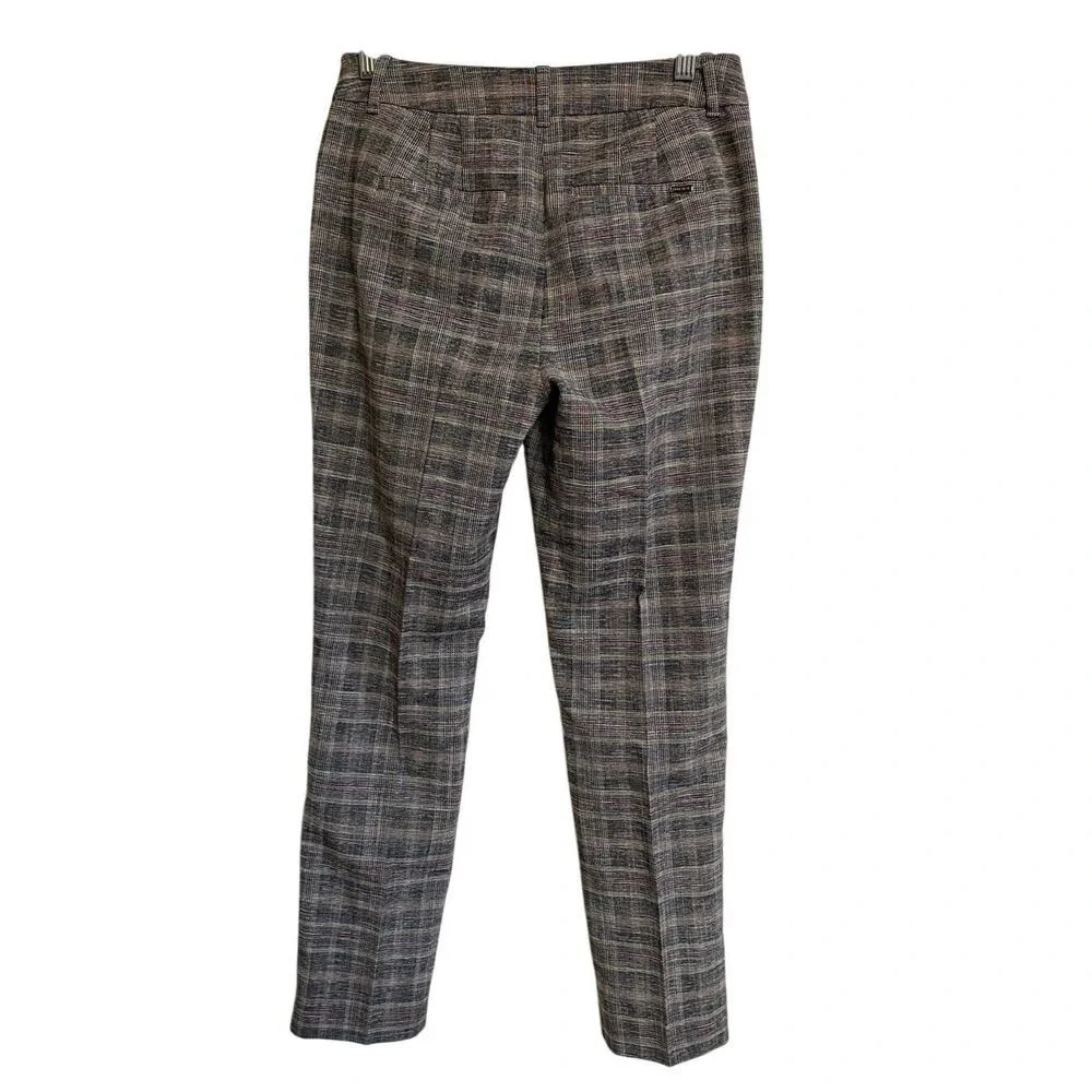 White House Black Market The Slim‎ Ankle Plaid Pants Womens Size 0 Multi Color